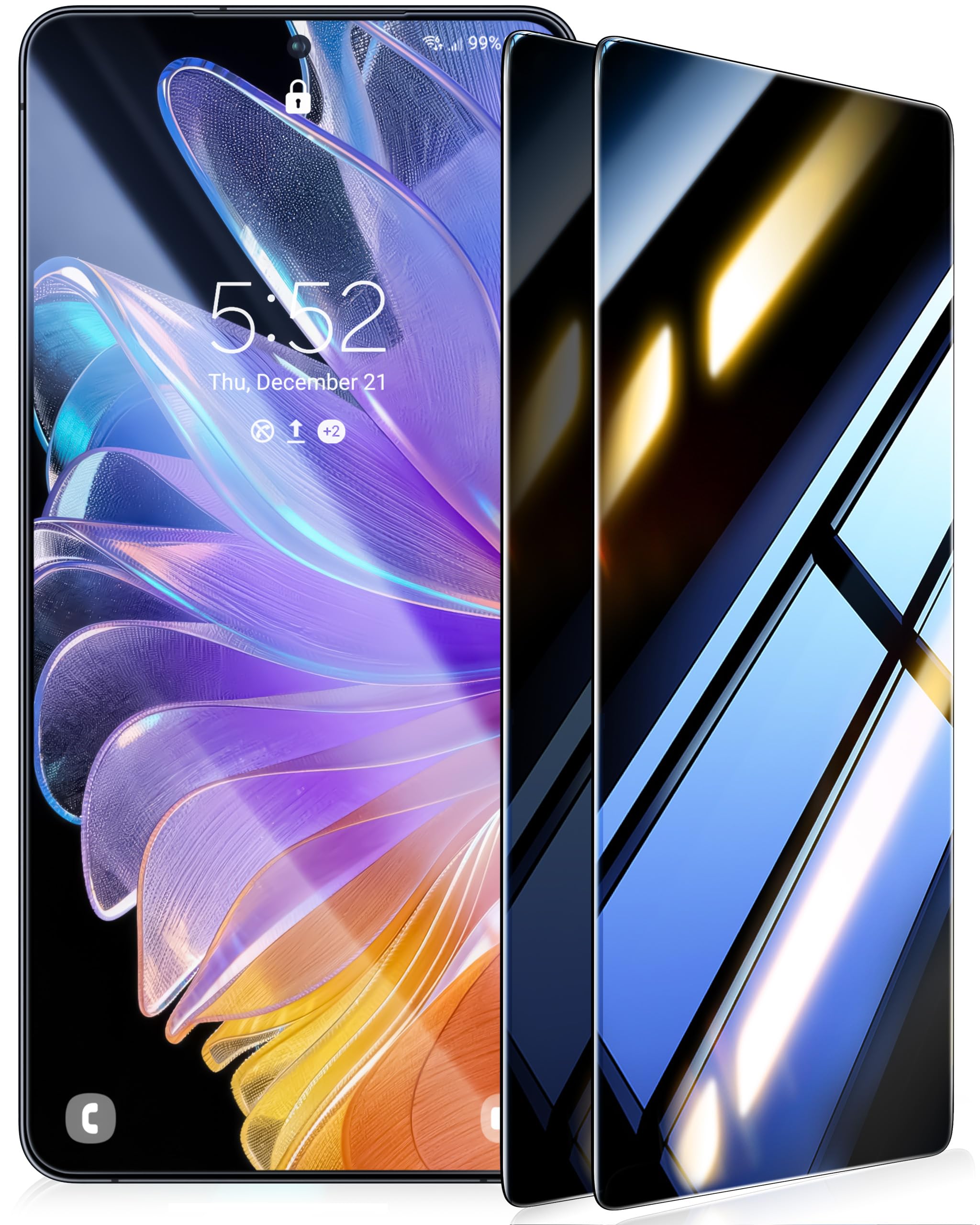 UltraGlass TOP 9H+ Armor for Samsung Galaxy S26 Ultra Privacy Screen Protector [NO.1 Military Grade Shatterproof] Galaxy S26 Ultra Screen Protector Privacy Glass S26ultra [100% Anti-Spy], 2 Pack