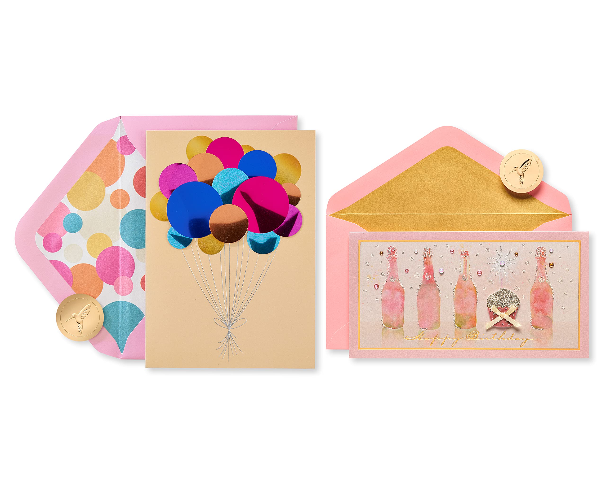 Papyrus Birthday Cards, Balloons and Champagne (2-Count)
