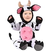 Infant Happy Cow Costume - Jumpsuit, Hood, Booties - Costume for Baby