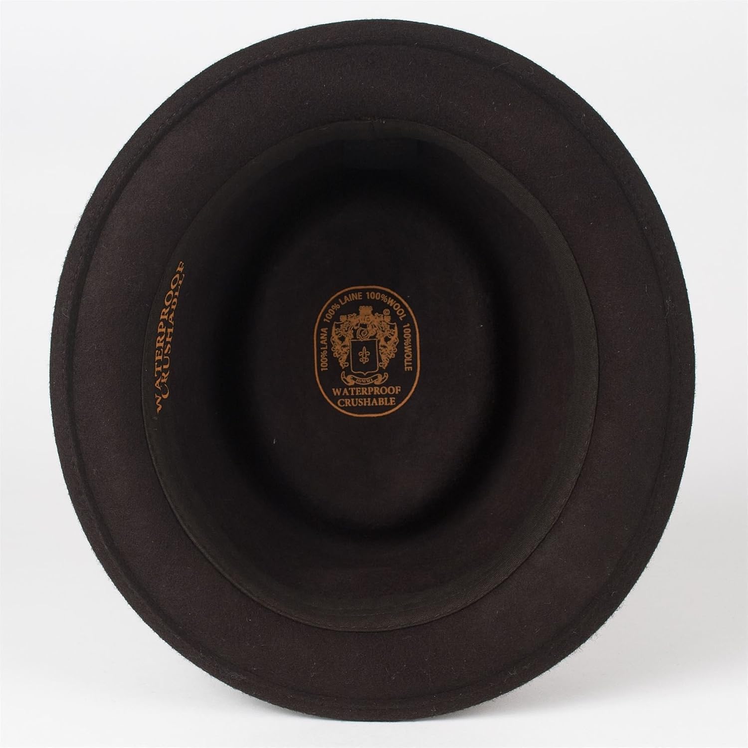 Wool Pork Pie Hat Waterproof 