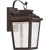 THE GREAT OUTDOORS Irvington Manor 1 Light LED Wall Mount in Chelsea Bronze with Clear Seeded Glass