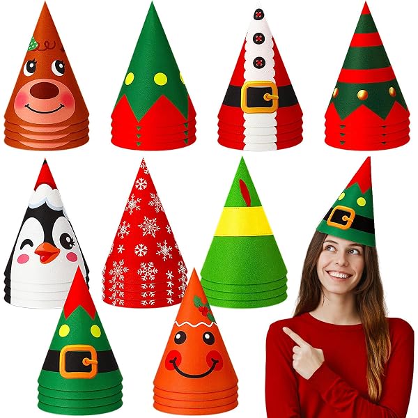 Pack De 30 Gorros De Papá Noel Para Adultos - Unisex, Perfectos Para Fiestas Navideñas