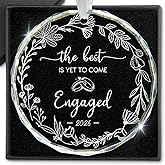 Engagement Gifts for Couples 2026 Engagement Gift for Newly Engaged Couple Fiance Gifts for Women Couple Engaged Ornament 2026 Glass Ornament