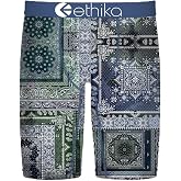 Ethika Boys Staple, 90% Polyester - Indigo Bloom Kapital | 90% Polyester boys staple with Original Staple Fit, No Pull-Down Fit, and 4-Way Stretch