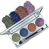 Honeybee Gardens Earth & Ocean Eye Shadow Palette, Clean and Bold, 4 Highly Pigmented Colors With Long Lasting Luxe Finish, Vegan, Cruelty-Free, Gluten-Free, and Paraben-Free, Net Wt 1.3g Each