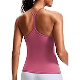 JOYSPELS Workout Tank Tops for Women with Built in Bra, Slim Fit Racerback Athletic Yoga Cami, Buttery Soft Activewear
