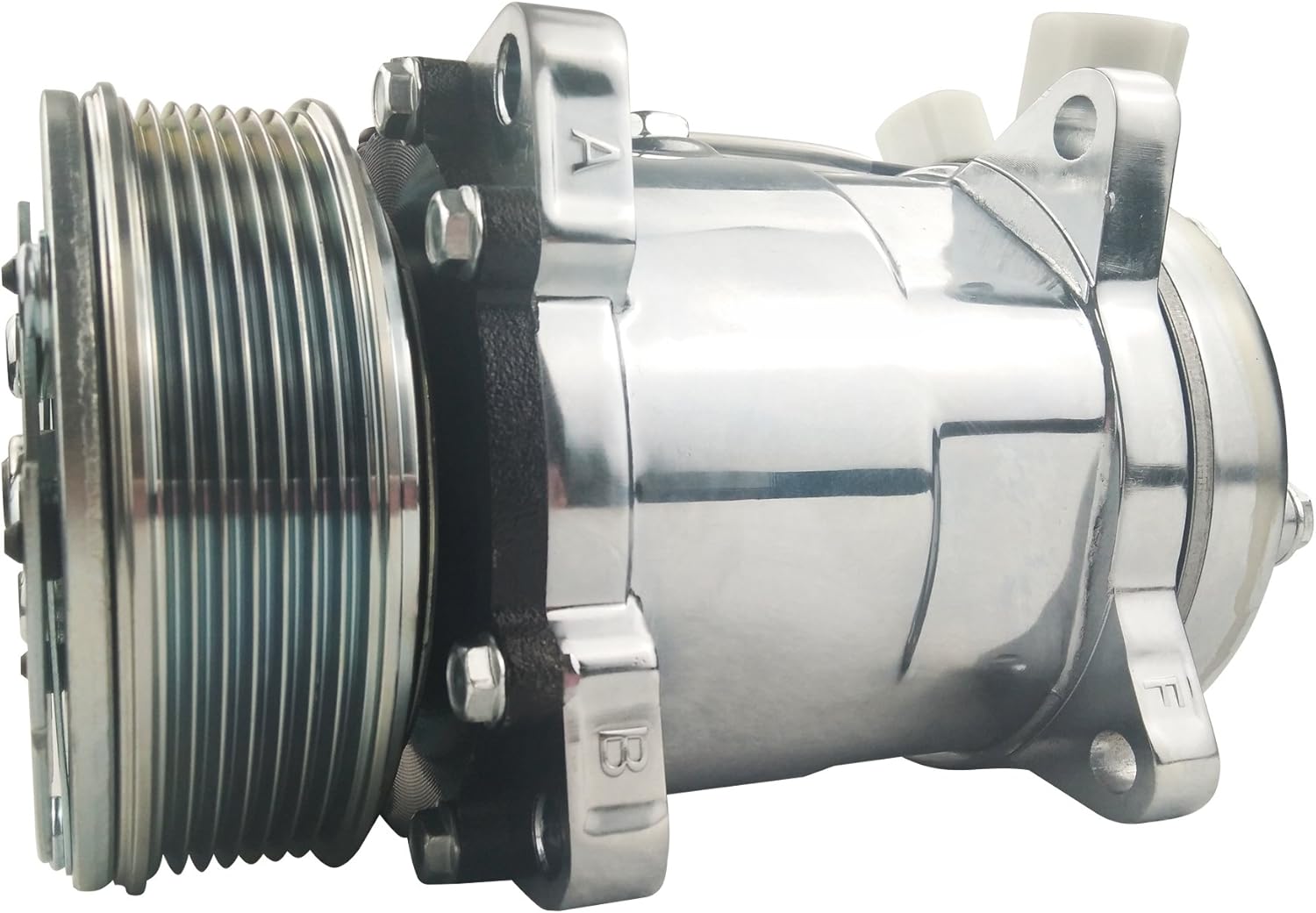 Compressors ACTECmax Universal A/C Compressor with Black PV7 Clutch Sanden 508 Style 5H14 R134A