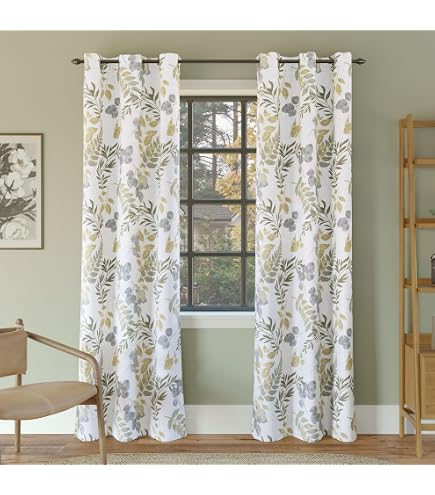 VCNY Home - Cortina opaca, tratamiento de ventana con ojales en la parte superior, elegante decoración del hogar (Kingdom Beige, 40 x 84 pulgadas