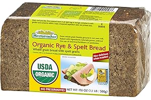 Mestemacher Organic Rye & Spelt Bread 17.6 oz - Pack of 6