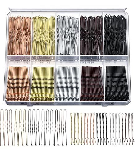Bobby Pins Bulk 1200 Pack Metal Non Slip Wave Clips for Hairdressing Salon Amazon.com : Tigeen 1200 Pcs Bobby Pins Bulk 2 Inch Hair  main image 2