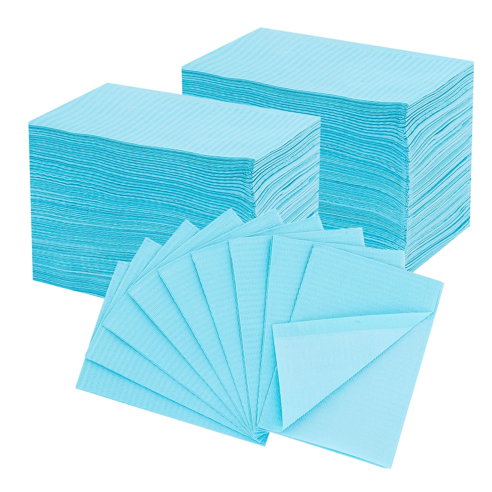 EZ TATTOO Dental Bibs Disposable 13"x18" - 250pcs 3 Ply Waterproof Tattoo Bibs Sheet for Nail Salon, Nail Tech Supplies and Lash Tech Must Haves for Tattoo Supplies and Dental Clinic (Blue)