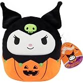 Squishmallows 8-Inch Halloween Kuromi Hello Kitty Pumpkin Jazwares Plush | Soft Squishy Collectible Halloween Sanrio Hello Kitty Stuffed Animal Toy Gift for Kids, Boys &amp; Girls
