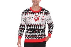 Roadbox Ugly Christmas Sweater Men 2025, Unisex Funny Xmas Sweatshirt, Warm Winter Holiday Pullover for Women Couples