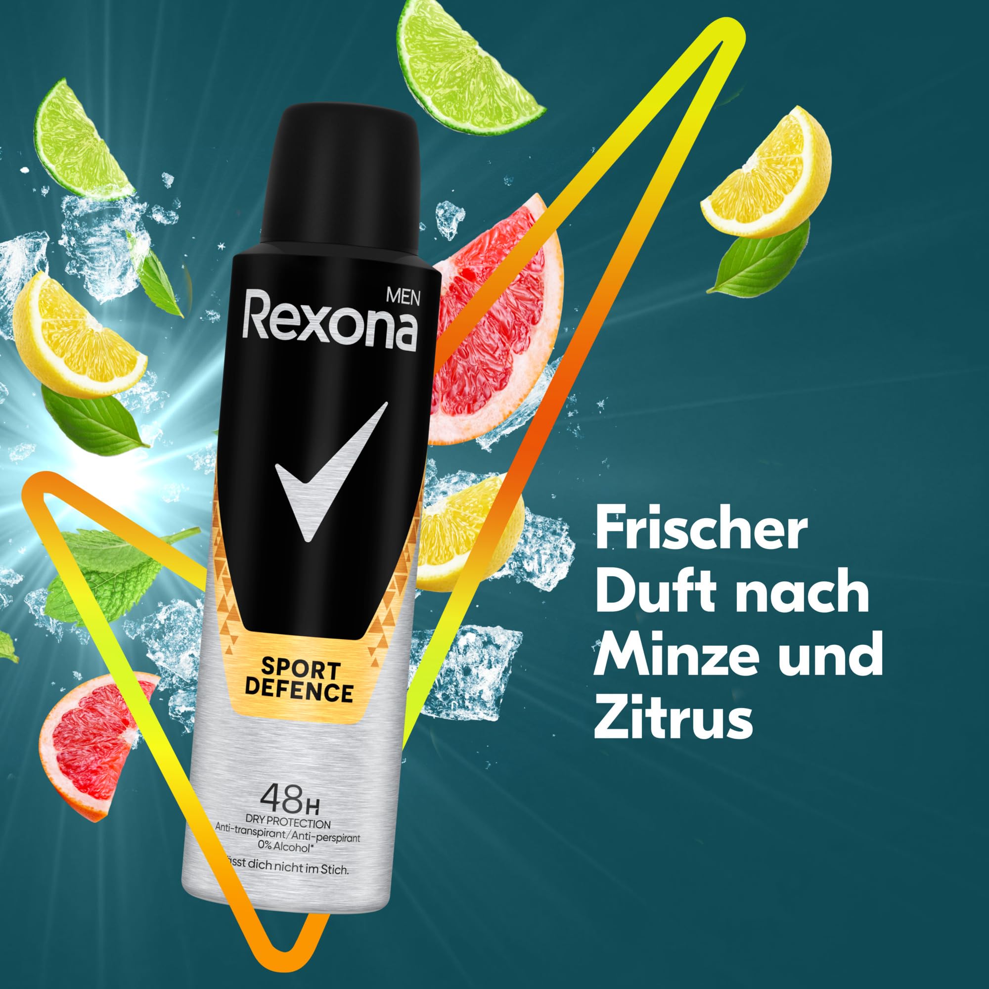 Rexona Men Anti Transpirant Spray Sport Defence Deospray mit 48 Stunden Schutz gegen Körpergeruch und Achselnässe mit Anti-Transpirant-Technologie 6x 150 ml 4