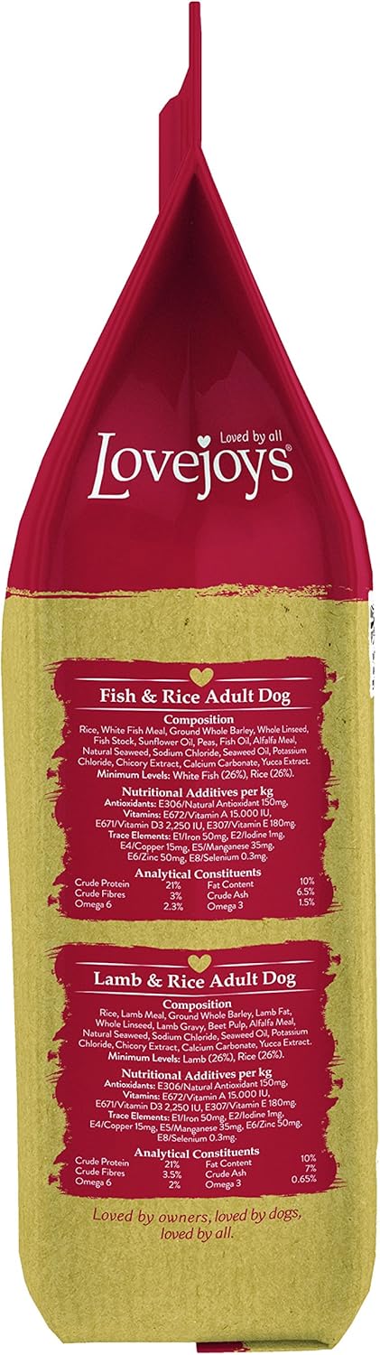Lovejoys Complete Dry Dog Food Hypoallergenic Recipe, Turkey & Rice, 12kg - Wheat-Free Dried Dog Biscuits and Sensitive Dog Food Dry - Image 4