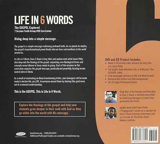 Amazon Com Dvd Life In 6 Words The Gospel Explored Video Curriculum G Petty J Stier Movies Tv dvd life in 6 words the gospel explored