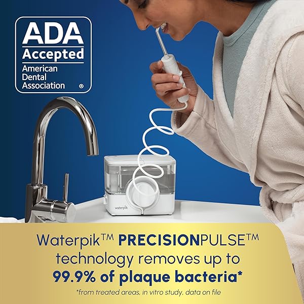 WATERPIK ION PROFESSIONAL WATER FLOSSER, RECHARGEABLE AND PORTABLE FOR TEETH, GUMS, BRACES, 10 SETTINGS, 7 FLOSSING TIPS FOR MULTIPLE USERS AND NEEDS, ADA ACCEPTED, WF-12 WHITE, PACKAGING MAY VARY