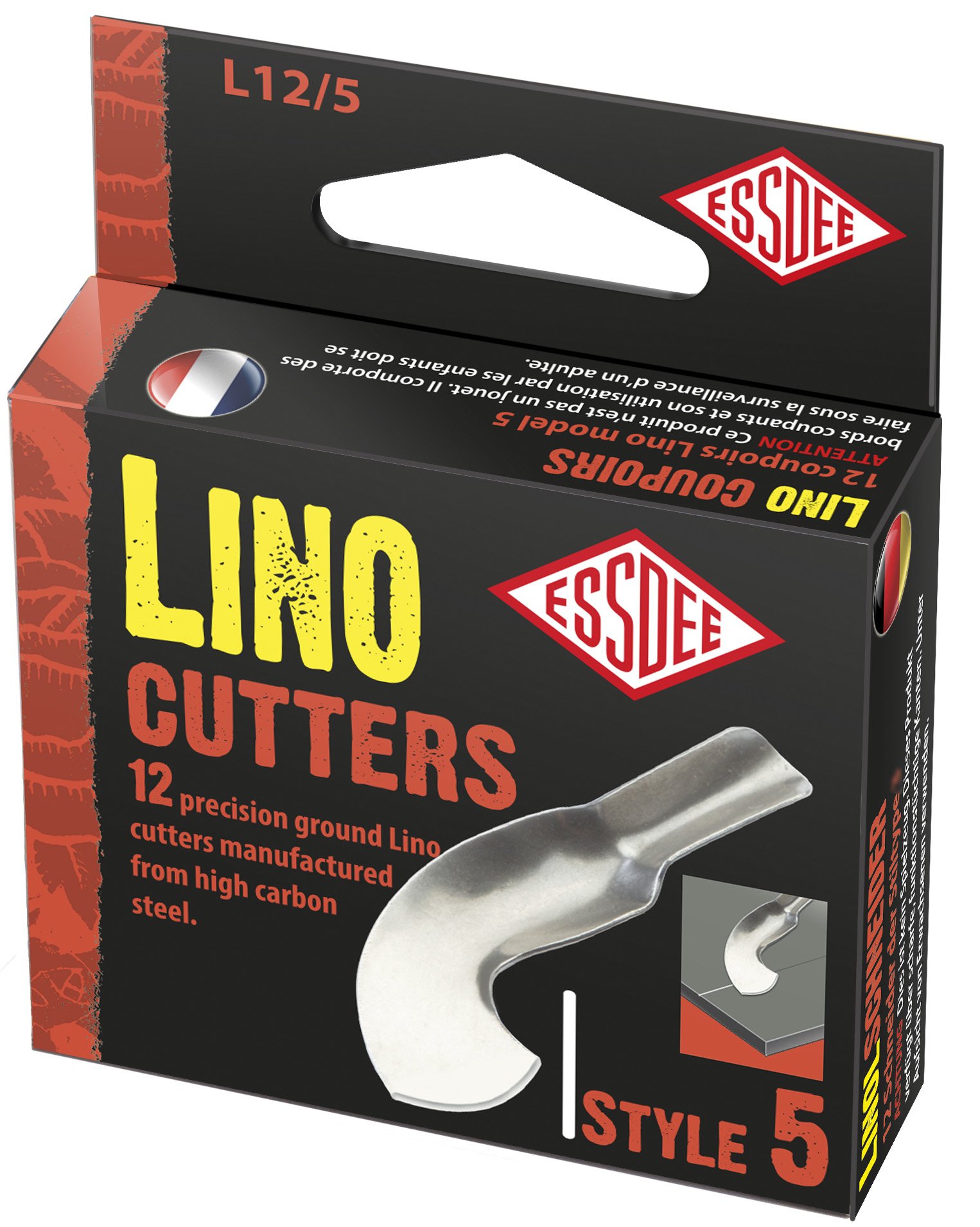 Educational Arts L12/5 Lino Cutter No 5 Pk12 (Box), Silver