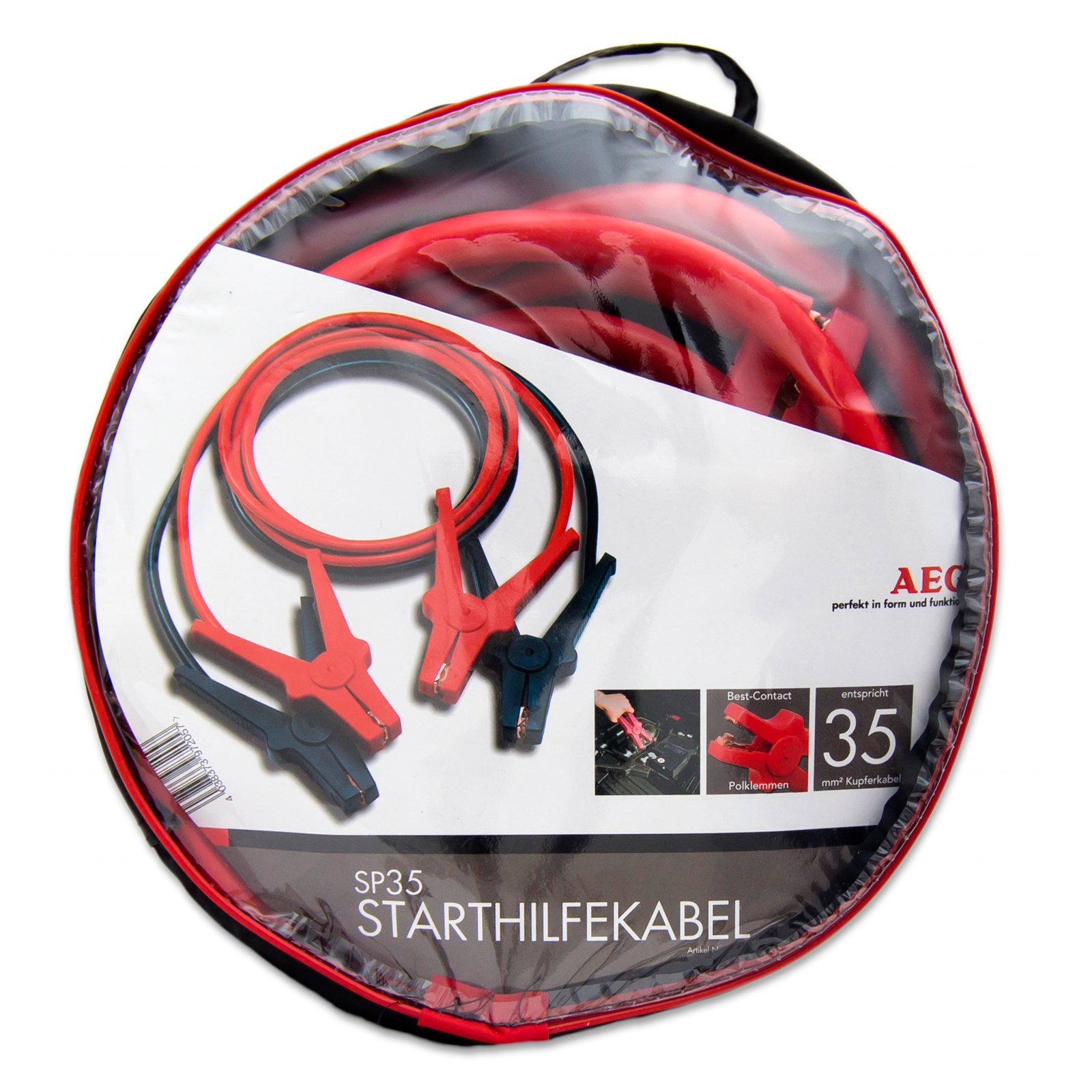 AEG SP 35 Alu-Tec Jump Leads 12 V / 24 V / Storage Bag / DIN 72553