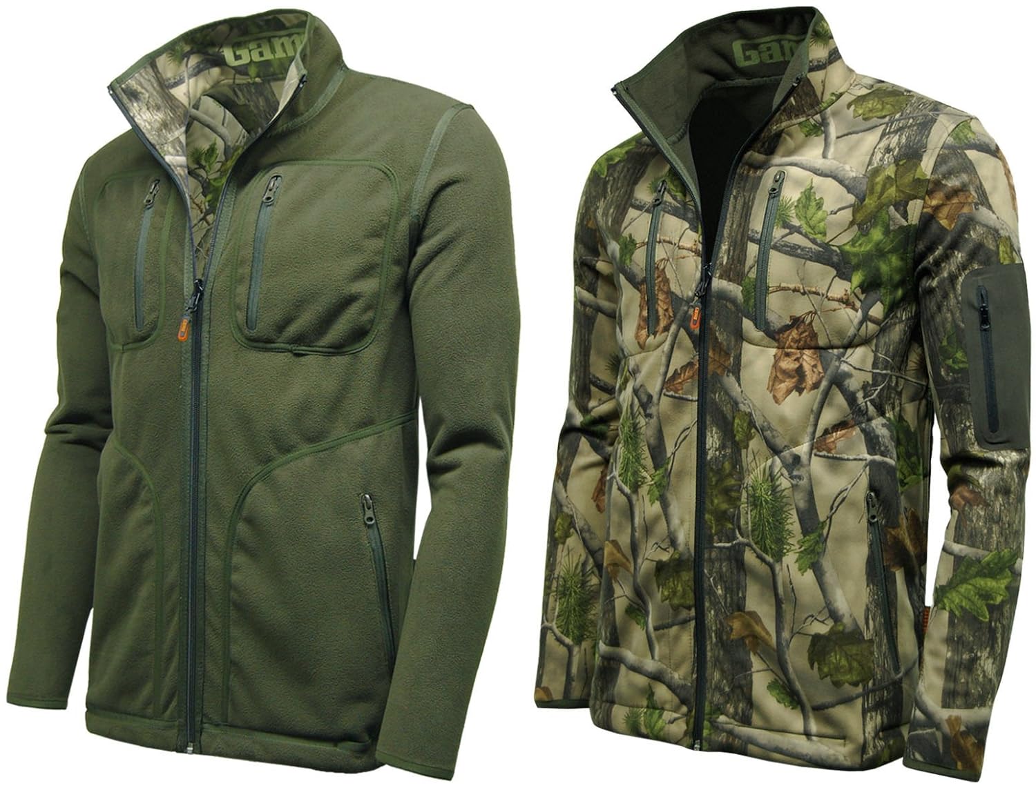 Game Mens Reversible Waterproof Camouflage Jacket Hunting Fishing