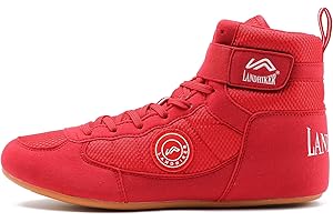 HIKLDK Wrestling Shoes Men Black Boxing Shoe for Men