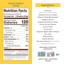 Simple Mills Cocoa Cashew Crème Sandwich Cookies