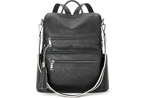 Telena Womens Backpack Purse Vegan Leather Large Travel Backpack College Shoulder Bag with Tassel