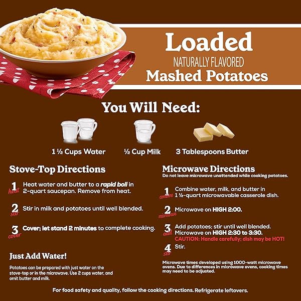 BETTY CROCKER LOADED MASHED POTATOES, 4 OUNCES