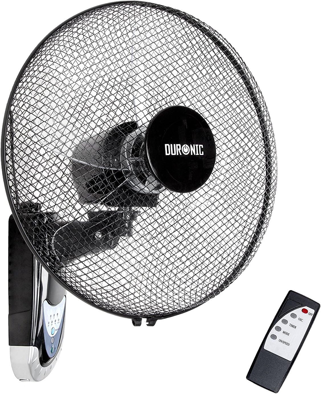 Duronic Wall Fan FN55 Wall Mounted with Remote Control | 16 Inch Head | Timer Function | Cooling for Summer in The Home | Office