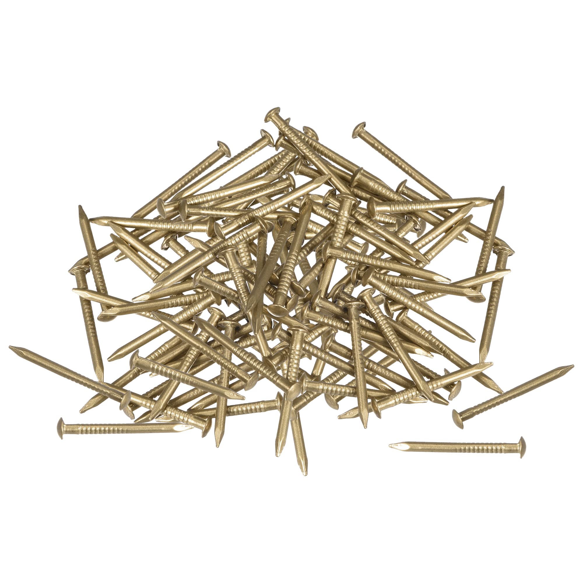 sourcing map Small Tiny Brass Nails 1.2x15mm for DIY Decorative Pictures Wooden Boxes Household Accessories 100pcs