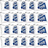 Cosblank 20 Pcs Cheer Makeup Bag Cheer Teams Senior Night Gifts Canvas Makeup Case Cheerleader Teams Gifts Zipper Pouch for Cheerleading Teammates Party Supplies(Blue)