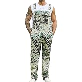 Bindefon Camo Overalls for Men Bib Coveralls Camouflage Printed Jumpsuits Work Pants Hunting Clothes