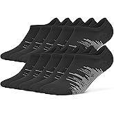 wernies No Show Socks Men 10 Pairs Ankle Low Cut Cotton Men Socks with Non Slip Grips 6-10/11-13