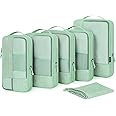 BAGSMART Compression Packing Cubes for Travel, 6 Set Travel Packing Cubes for Carry on Suitcases, Compression Travel Cubes & Suitcase Organizer for Packing with Shoe Bag