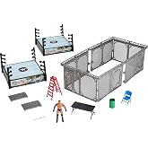 Mattel WWE Survivor War Games Playset &amp; Accessories | WWE Playset with Action Figure, 2 Rings, Cage &amp; 5 Accessories, Includes Randy Orton 6-inch Collectible