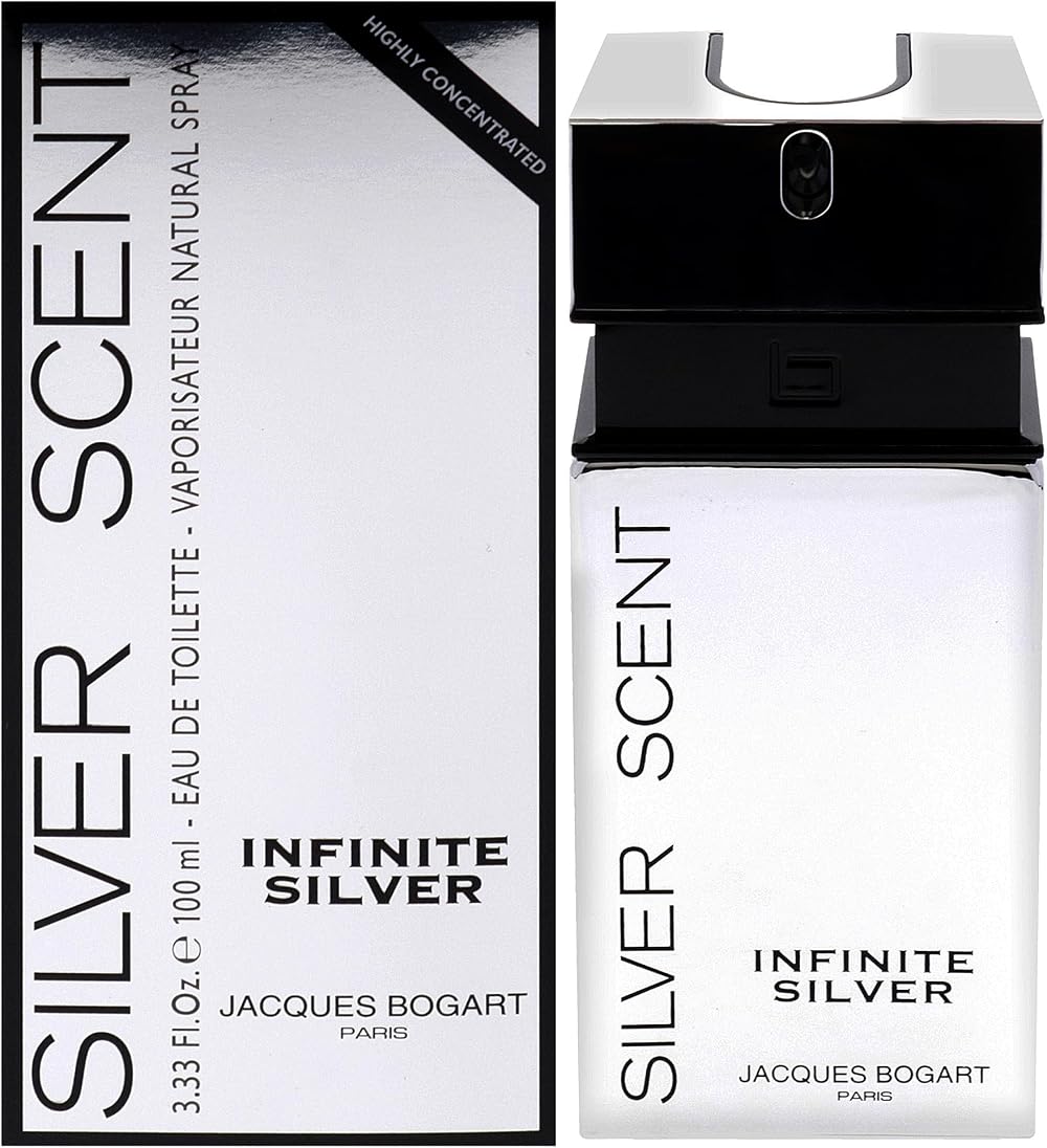 Jacques Bogart Silver Scent Infinite Silver For Men EDT Spray 3.33 oz
