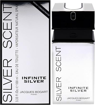 Jacques Bogart Silver Scent Infinite Silver For Men EDT Spray 3.33 oz
