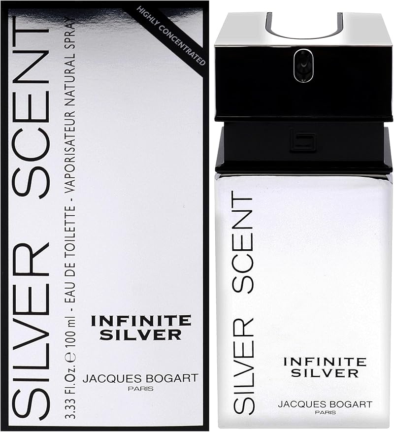 Jacques Bogart Silver Scent Infinite Silver For Men EDT Spray 3.33 oz