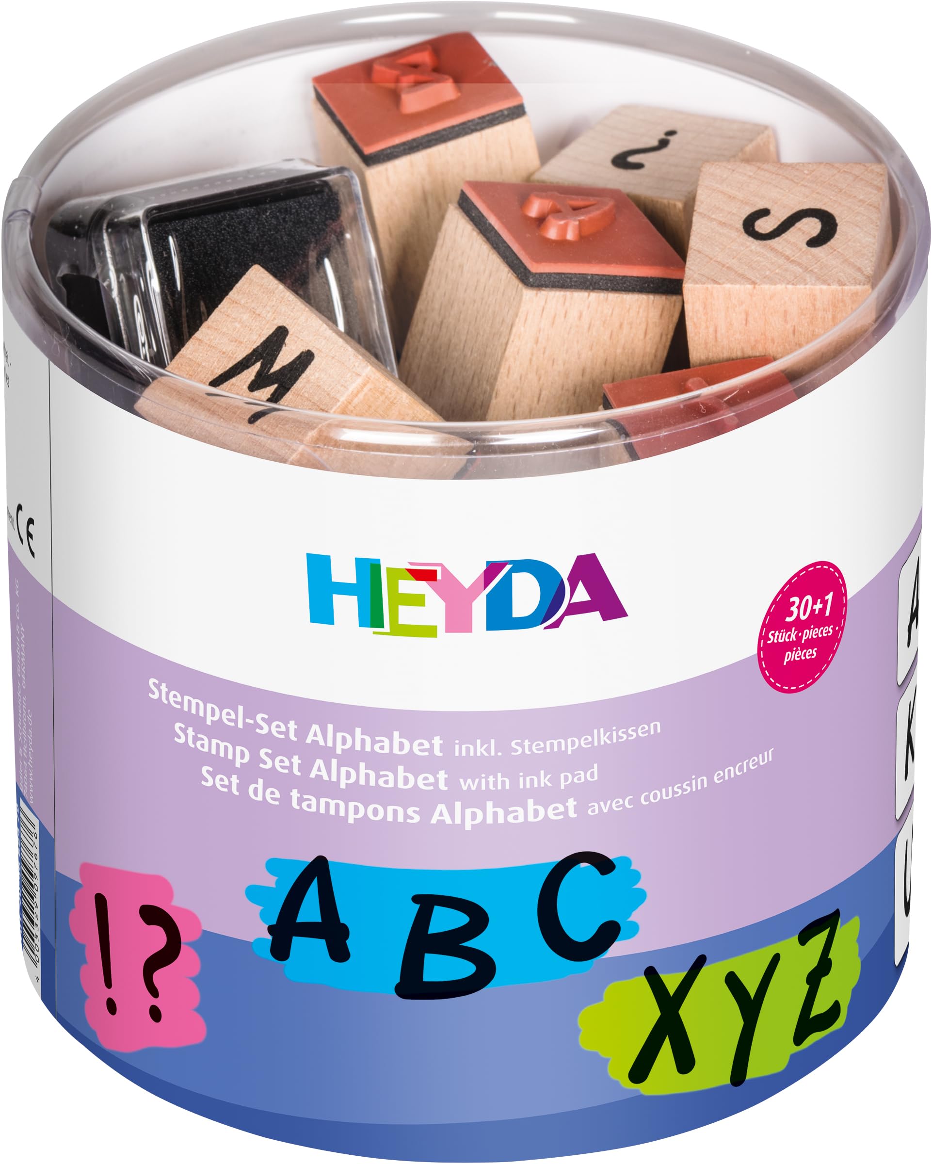 Heyda Heyda 204888479 Heyda 204888479 Stamp Tin (Alphabet) Motif Size: Approx. 1.5 x 1.5 cm
