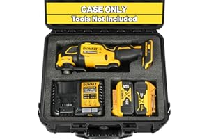 LOTOCASE Case for Dewalt Oscillating Multi Tool - Waterproof Hard Tool Box for Dewalt Multi-Tool: DCS356B | DCS354B | DCS353B, Power Tool Kit Bag for Dewalt 20V Max Oscillating Tool/Battery/Charger (Case Only)