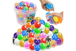 LEMOSTAAR Squishy Stress Balls Fidget Toys - 72 Pack Squishy Toys Stress Ball for Anxiety, Fidget Stress Toys Bulk, Squeeze Balls for Adult with ADHD- Fidgets for Classroom Prize Box Toys, Stocking Stuffers