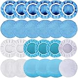 SIQUK 24 Packs Polishing Bonnet Pads (5 to 6 Inches) Including 12 Packs Microfiber Car Polishing Bonnet 4 Packs Waxing Bonnet