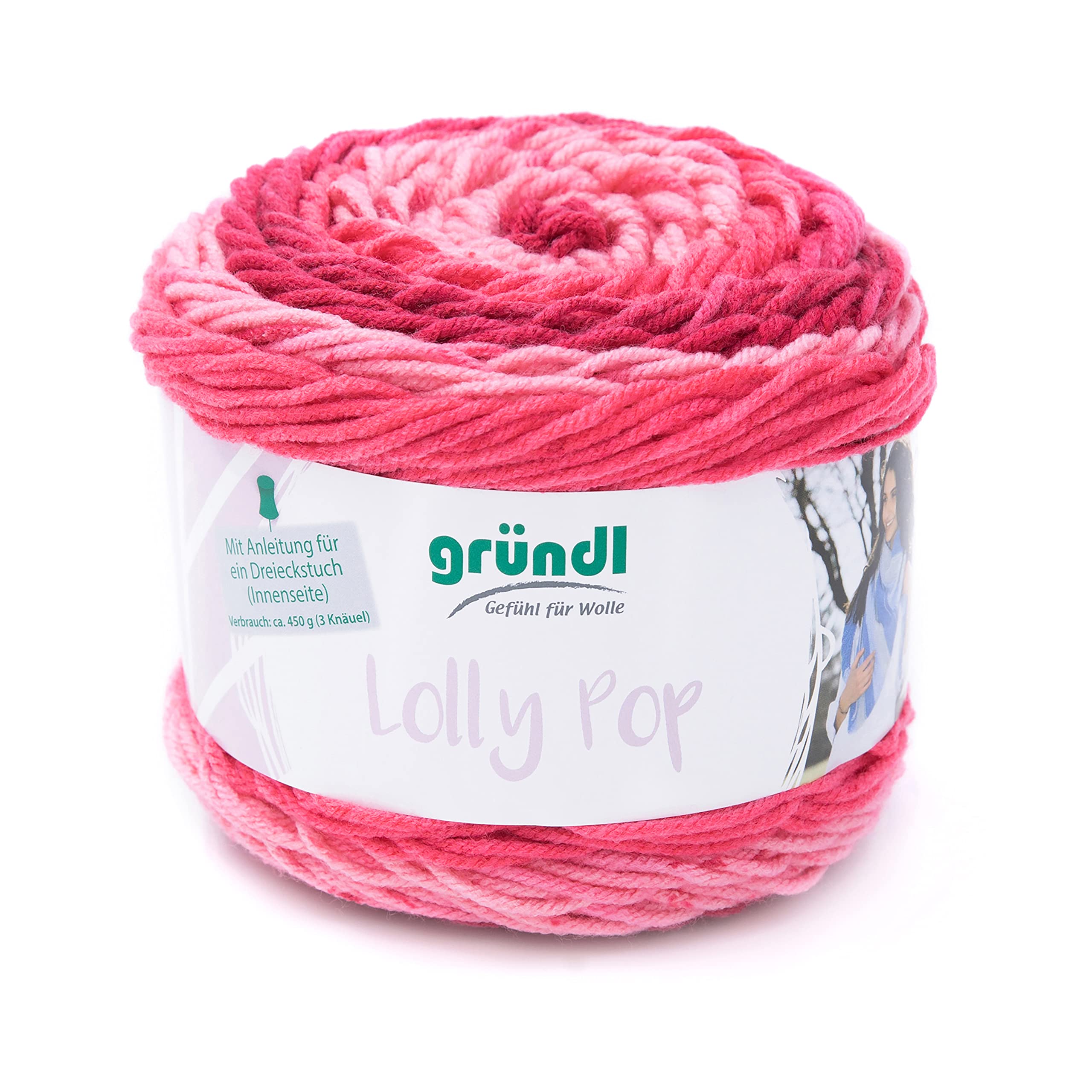 Gründl Yarn, Pink Swirl, Approx. 250 m