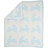 Mud Pie Children's Blue Chenille Bunny Blanket