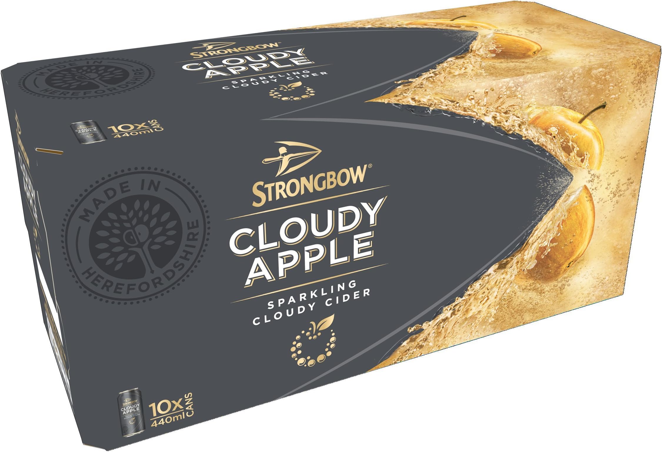 Strongbow Cloudy Apple Can, 10 x 440ml