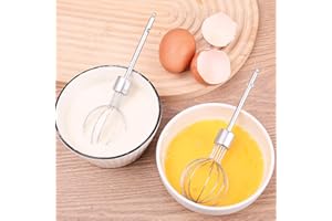 1 Piece Stainless Steel Lantern-shaped Egg Beater Food Mixer Stick Portable Baking Dough Cake Cream Whisks Tools 16.5 * 4.6cm