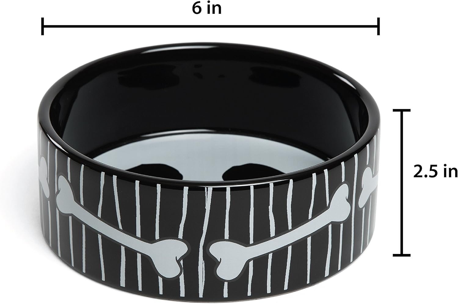 Amazon Co Jp ディズニー ナイトメアー ビフォア クリスマス ジャック スケリントン 高品質セラミック製 犬の餌やりボウル 猫の餌やりボウル 100 セラミック製 ストーンウェア 食洗機使用可 3カップ 24オンス 6インチx6インチx2 5インチ ペット用品