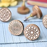 IndianShelf 18 Pack- Boho Knobs- Wood Knobs for