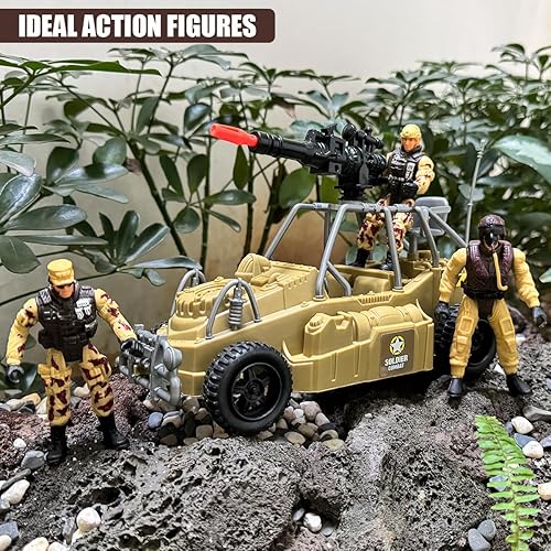 Dollox Military Toy Play Set, Military Base Toys Set Army Men