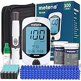 Metene TD-4116 Blood Glucose Monitor Kits, Blood Sugar Testing Kit, HSA/FSA | 100 Test Strips + 100 Lancets + 1 Lancing Device + Control Solution, Large Display, Diabetes Testing for Home &amp; Personal Use